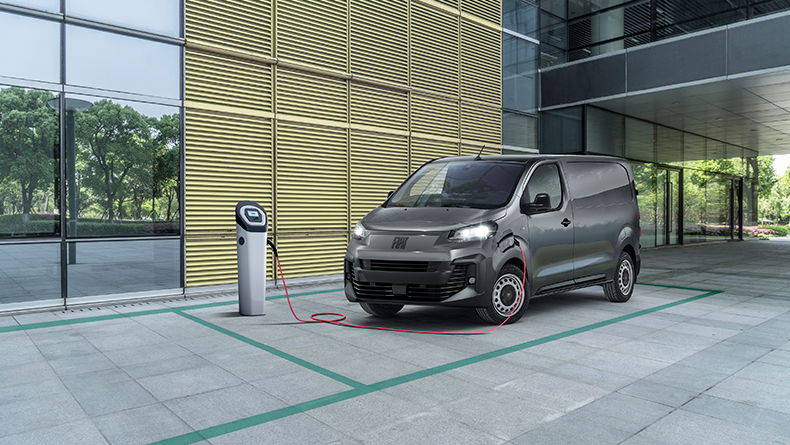 Samochód dostawczy Fiat Professional zaparkowany na ulicy